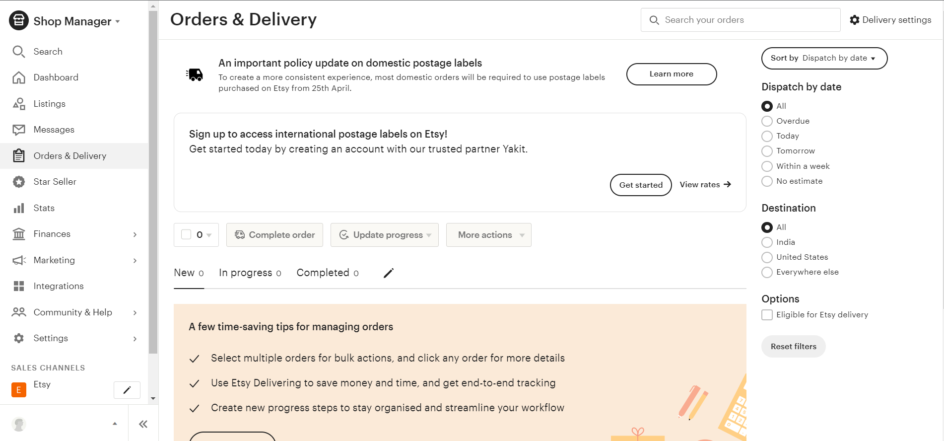 Etsy Inventory Management Service